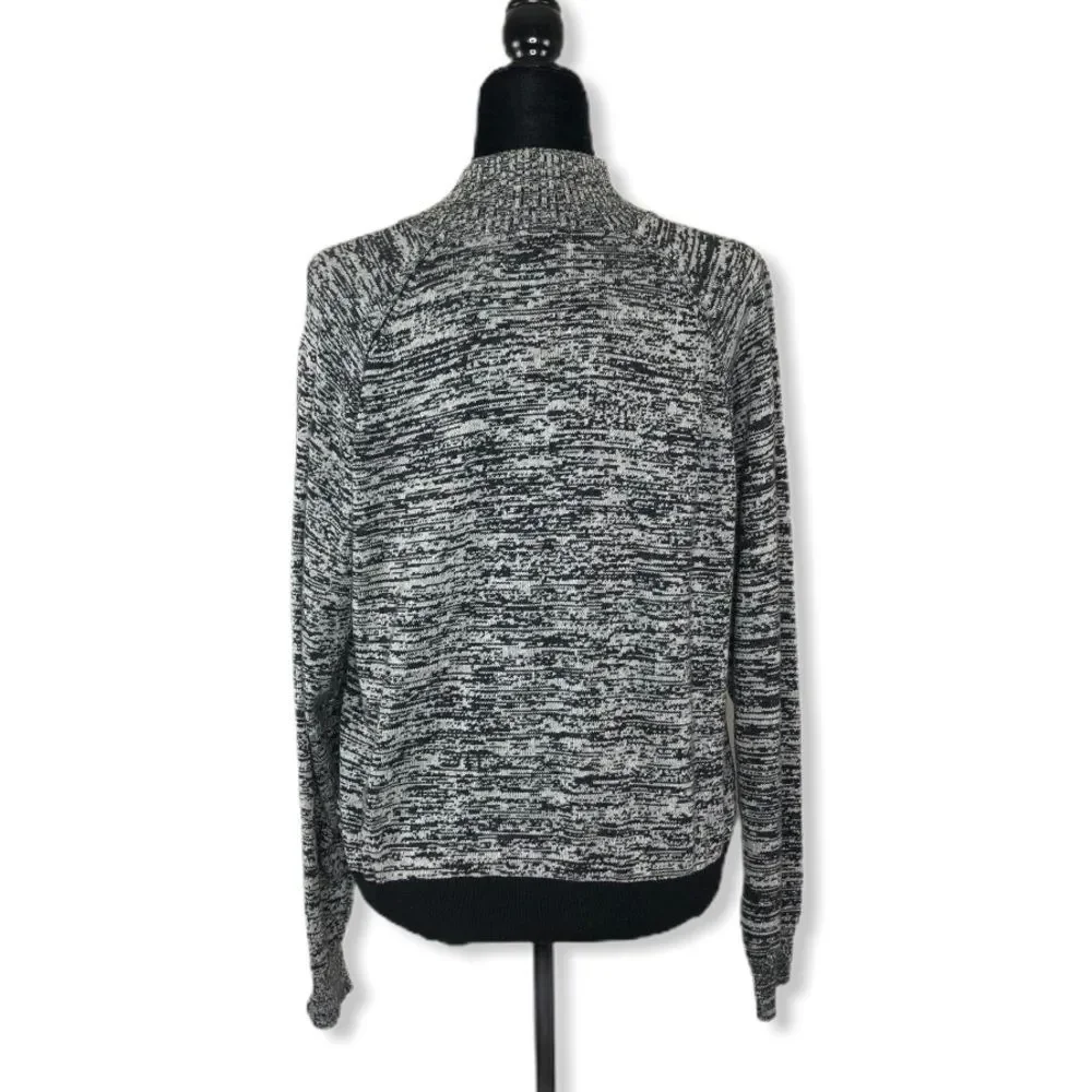 Splendid Heathered Grey Mock Neck Sweater Long Sleeve NWT size Large
